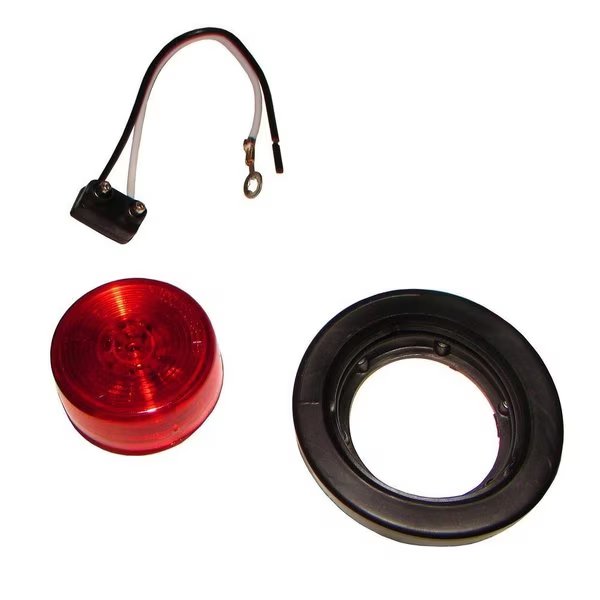 LED 2 Sealed Round Red Marker Light w Pigtails 2 Diam 34 H 12V, Aftermarket, Mfr#: ELJ50-0215
